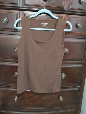 Chico's Chocolate Brown Scoop Neck Tank